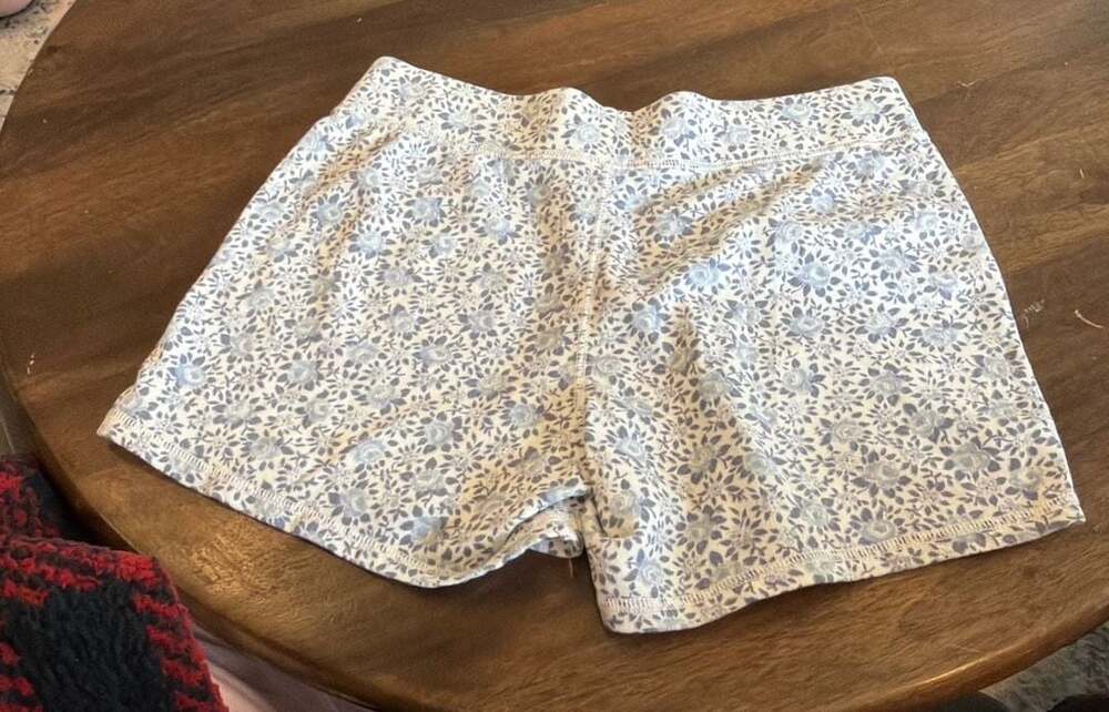 Ralph Lauren Blue Floral 100% Linen Tank Top cotton Shorts 2 pc Set, Size XS - Picture 9 of 14